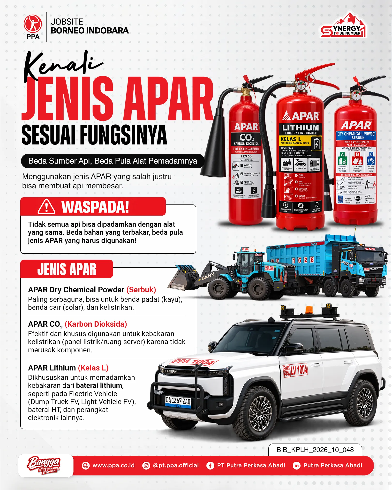 Kenali Jenis-Jenis APAR di Tambang Agar Tidak Salah Penanganan